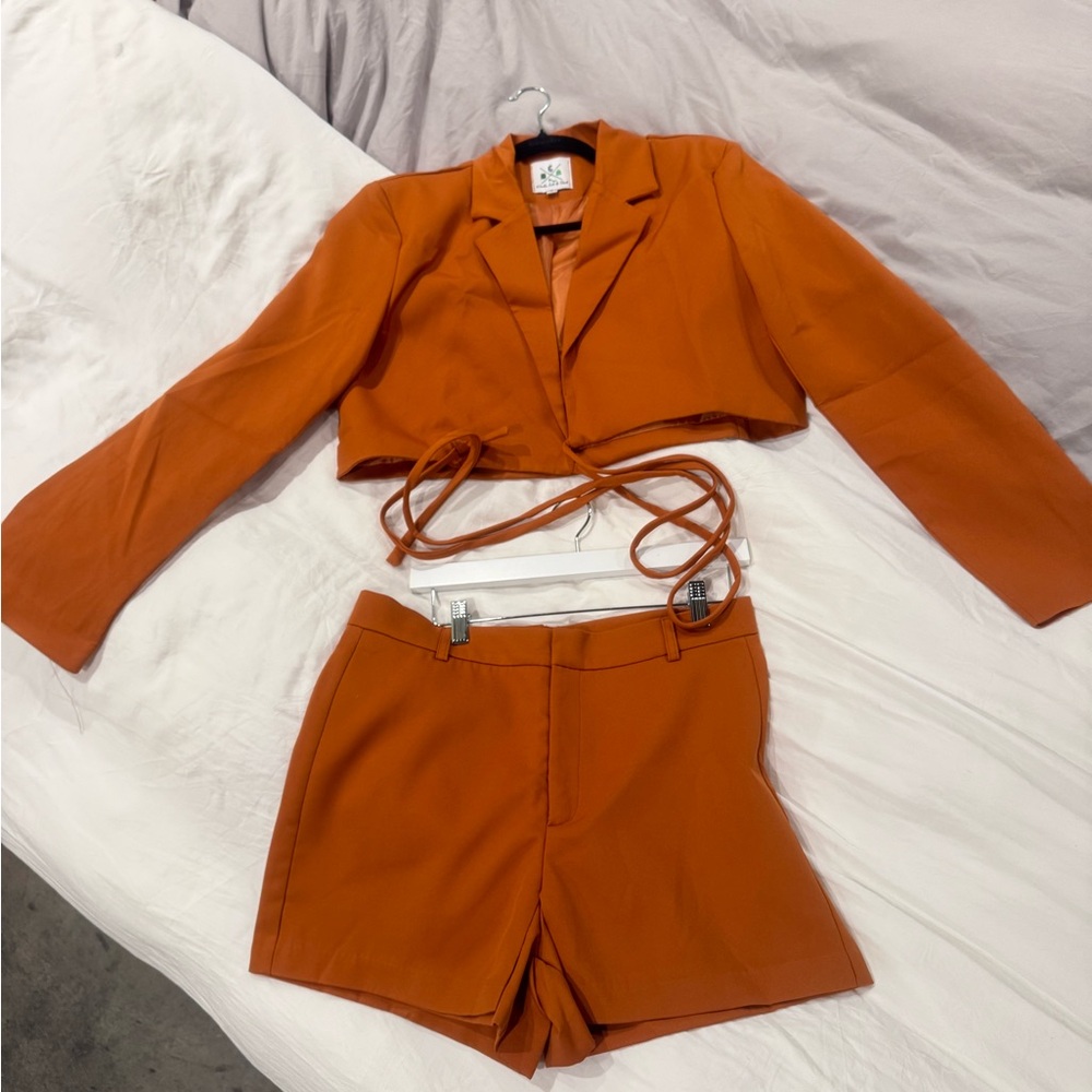 Orange Women's Two-Piece Set
